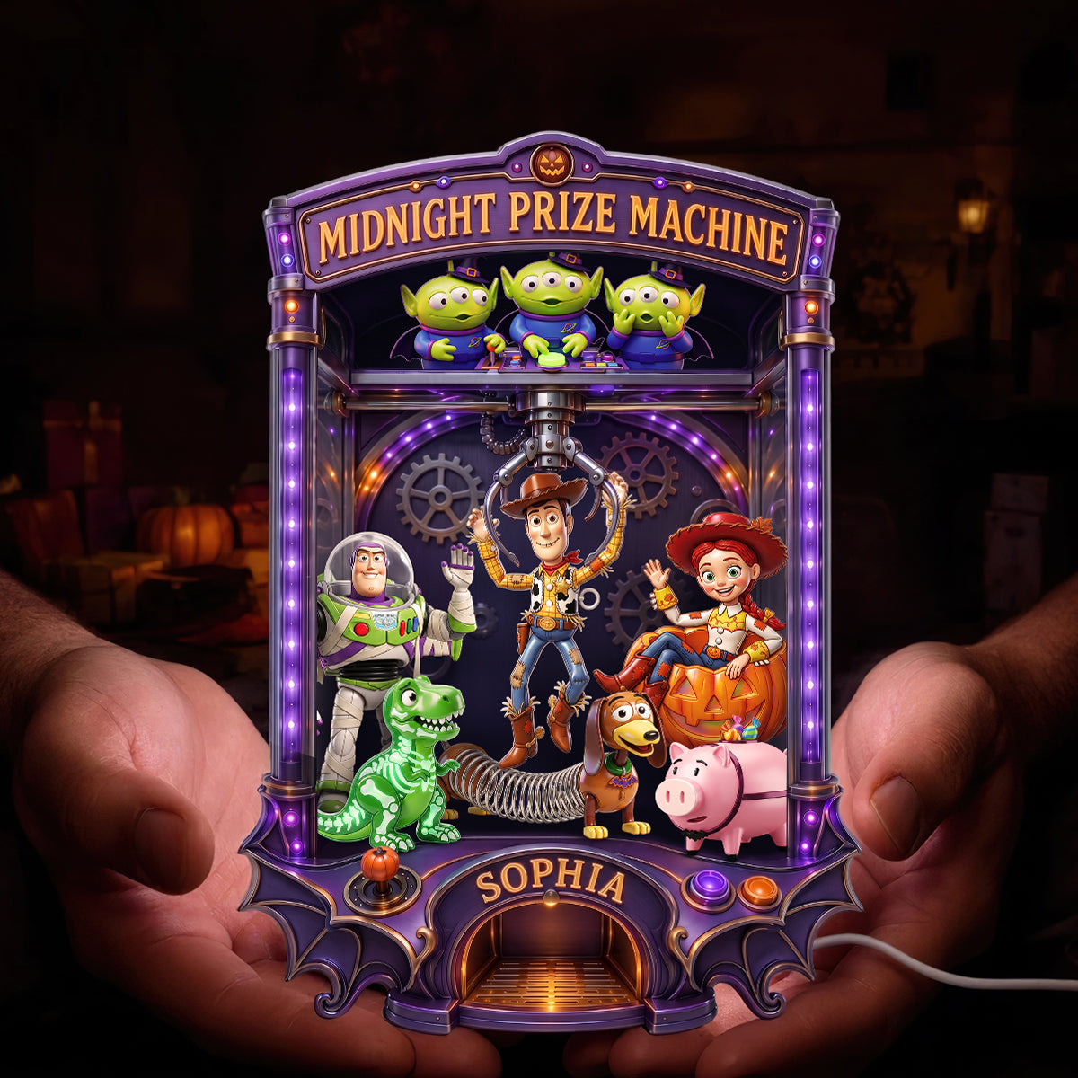 Midnight Prize Machine Acrylic Light Box - Personalized Gifts For Halloween 04hadt310726