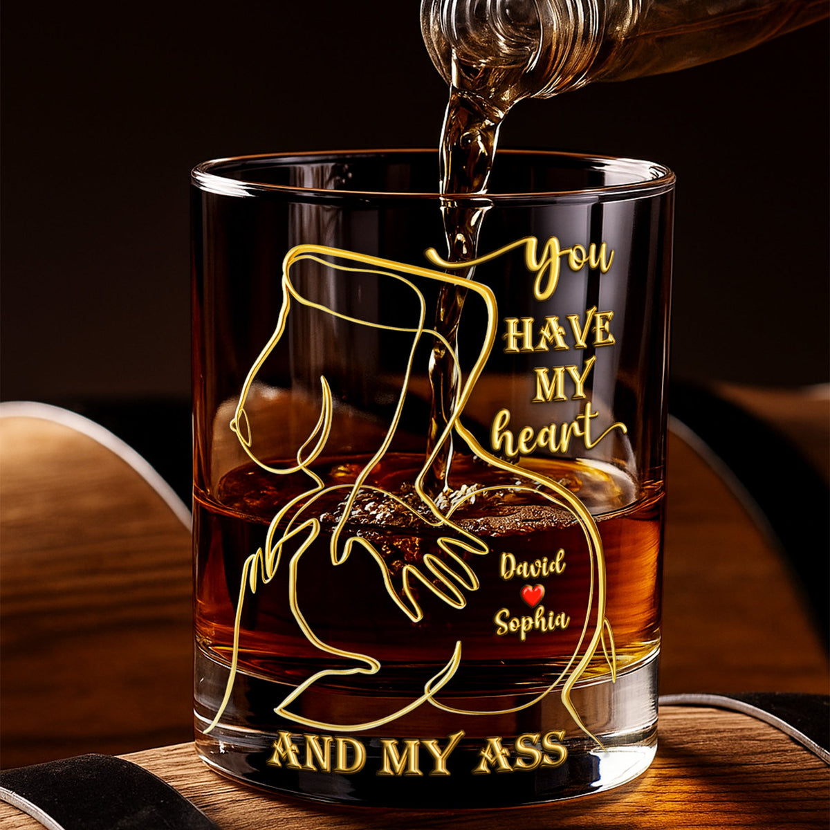 Spicy Love Round Glass - Personalized Gift For Couples 03NALU021225-Homacus