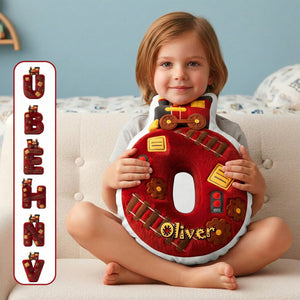 Train Initial Letter Custom Shaped Pillow - Personalized Gifts For Kids 04kimg151225-Homacus