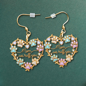 Cute Pawl Acrylic Earrings - Personalized Gifts For Dog Lovers 01qhpu300625-Homacus