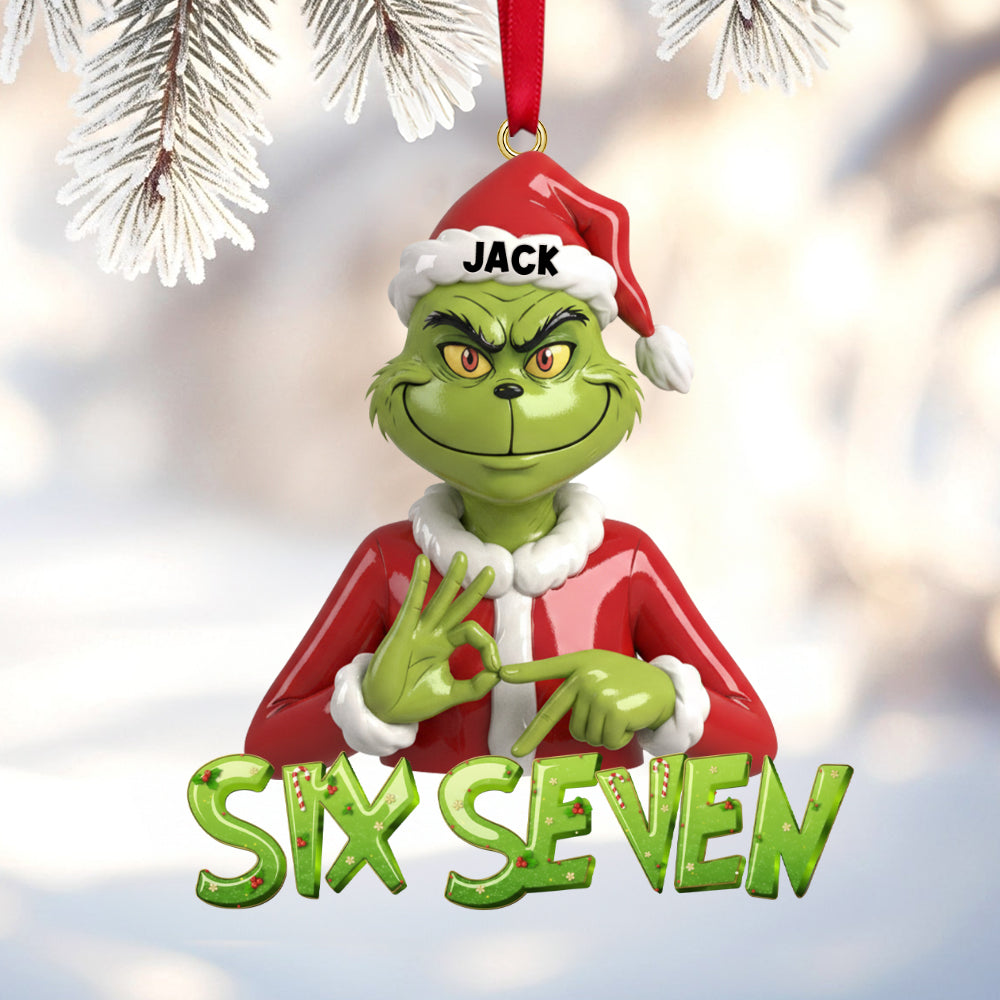 Funny Green Monster Ornament - Personalized Gift For Christmas Ornament 08NATN041125-Homacus