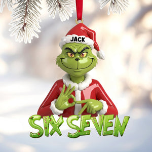 Funny Green Monster Ornament - Personalized Gift For Christmas Ornament 08NATN041125-Homacus