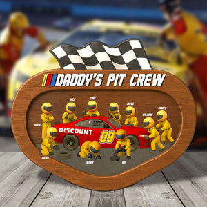 Dad’s Racing Pit Team Acrylic Plaque - Personalized Gifts For Father 03OHTN060525-Homacus