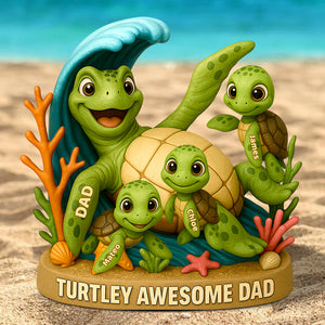 Turtle Awesome Dad Acrylic Plaque Gifts For Dad 01NADT120525-Homacus