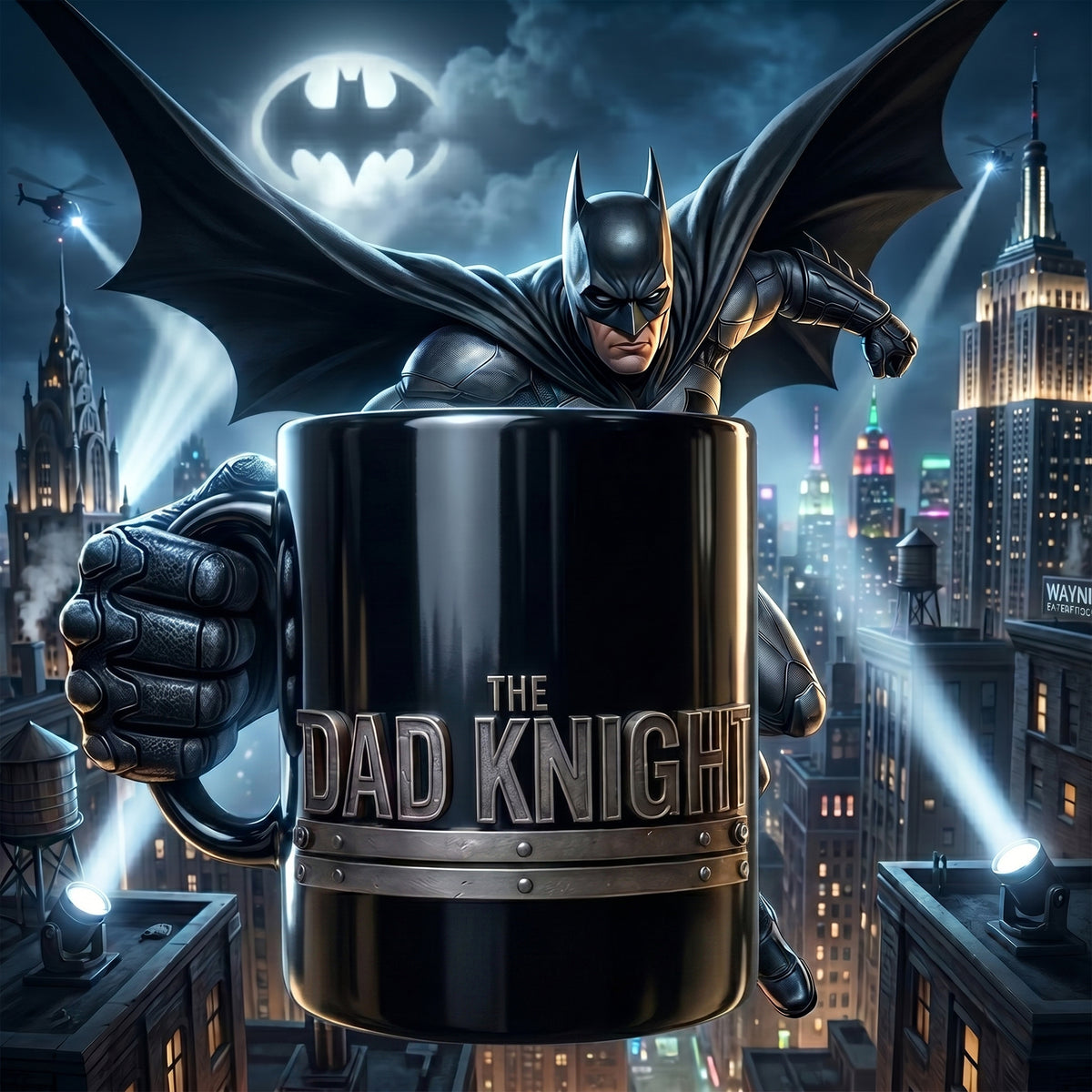 Knight Warrior Dad And Kids Magic Mug - Personalized Gifts For Father's Day Magic Mug 05OHLU200526-Homacus