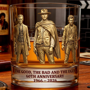 60th Anniversary Western Style Drinking Glass - Personalized Gift For Drinking Lovers 05NALU200126-Homacus