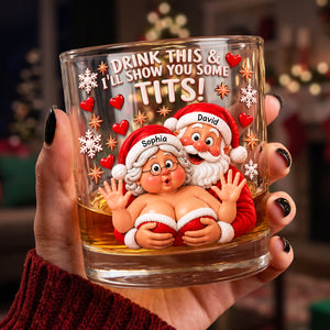 Naughty Santa Couple Glass - Personalized Gifts For Couples 06NATA201026-Homacus