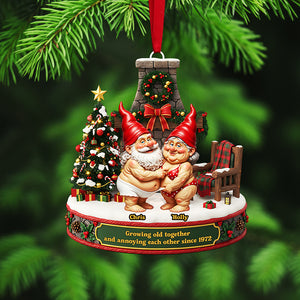 Personalized Gifts For Christmas, Gnome Couple Acrylic Ornament 04nata300925-Homacus