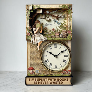 Reading Time Desk Lock Plaque Personalized Gifts For Books Loving Girl 01qhdt020625-Homacus