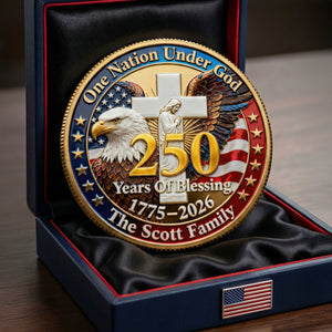 USA 250th Anniversary Printed Metal Coin - Personalized Gifts For Patriots 02huqn260226-Homacus