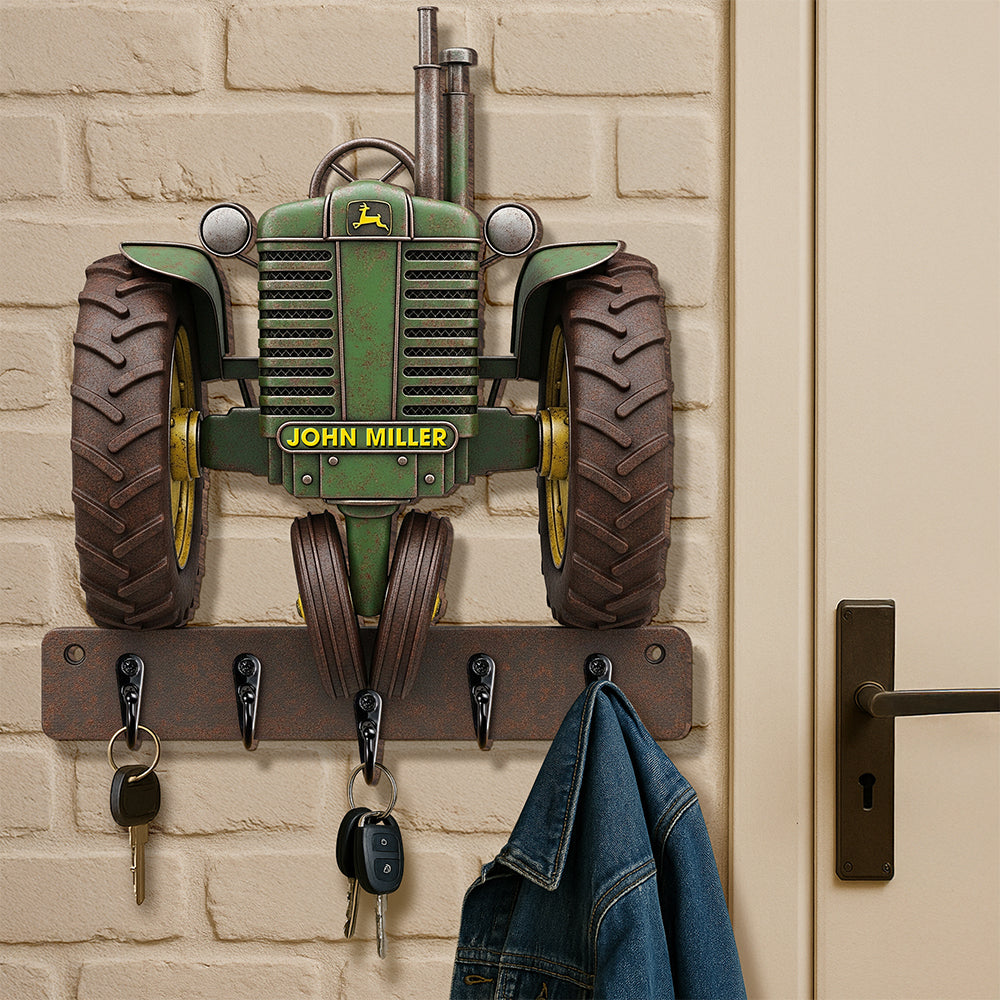 Tractor Key Hanger - Personalized Gifts For Farmers 04naqn280625-Homacus