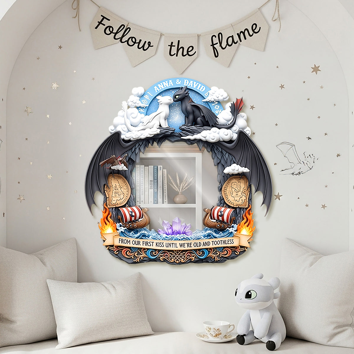 Night Creature Couple Mirror - Personalized Gifts For Couple 02tgmg300725-Homacus