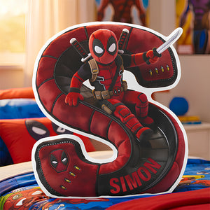 Chaotic Red Antihero Alphabet Letter Pillow - Personalized Gifts For Kids 03NADT101225-Homacus