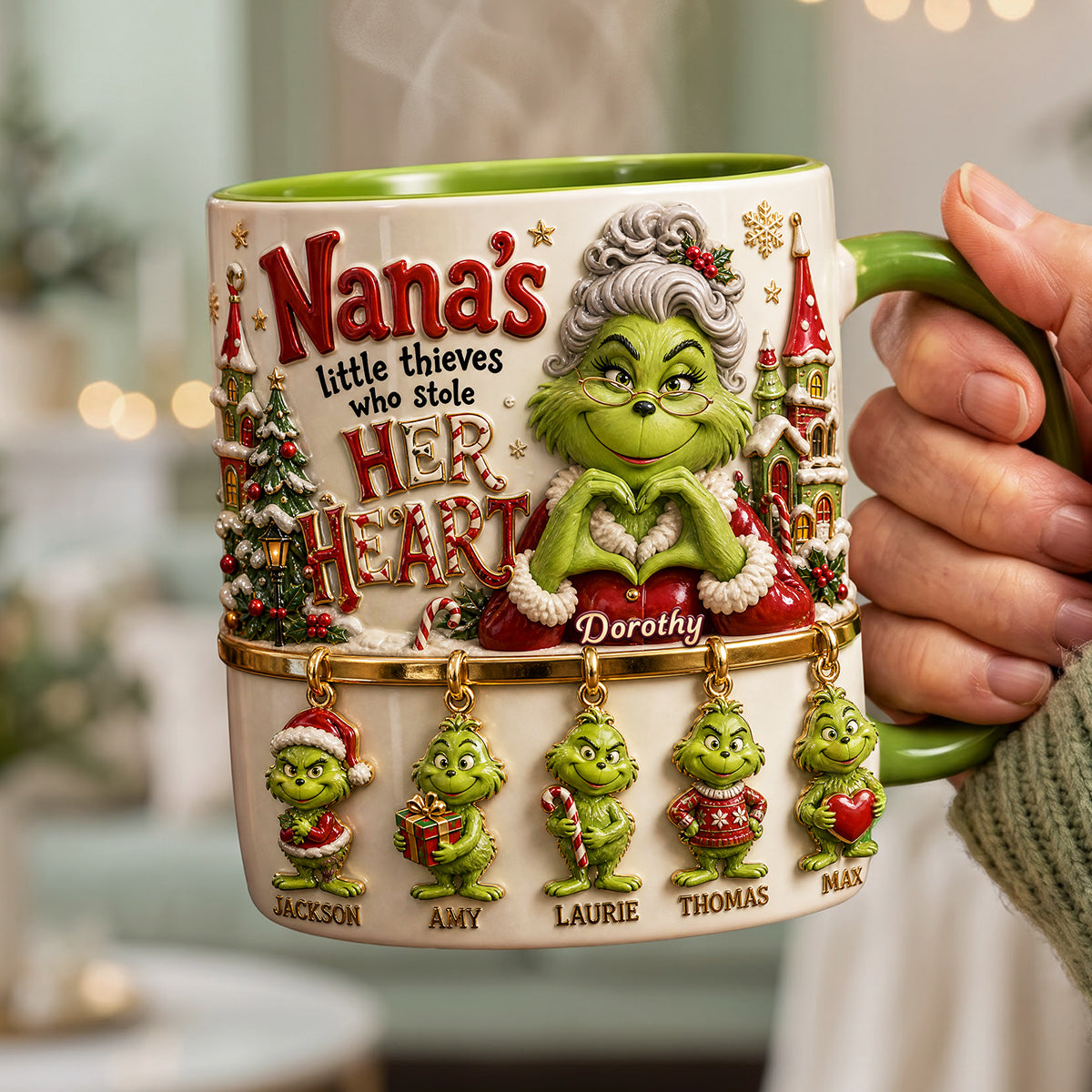 Grandma Holiday Christmas Coffee Mug - Personalized Gifts For Grandma 01nata081026-Homacus