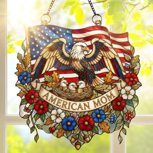 American Eagle Mom Suncatcher Ornament - Personalized Gifts For Mother 01paqn020326-Homacus