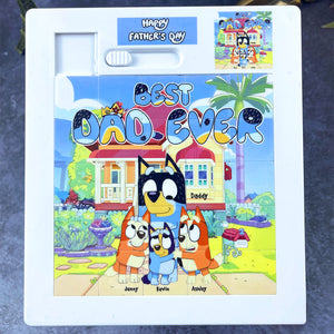 Best Dad Ever Sliding Puzzle - Personalized Gifts For Dad 042qhti040425-Homacus