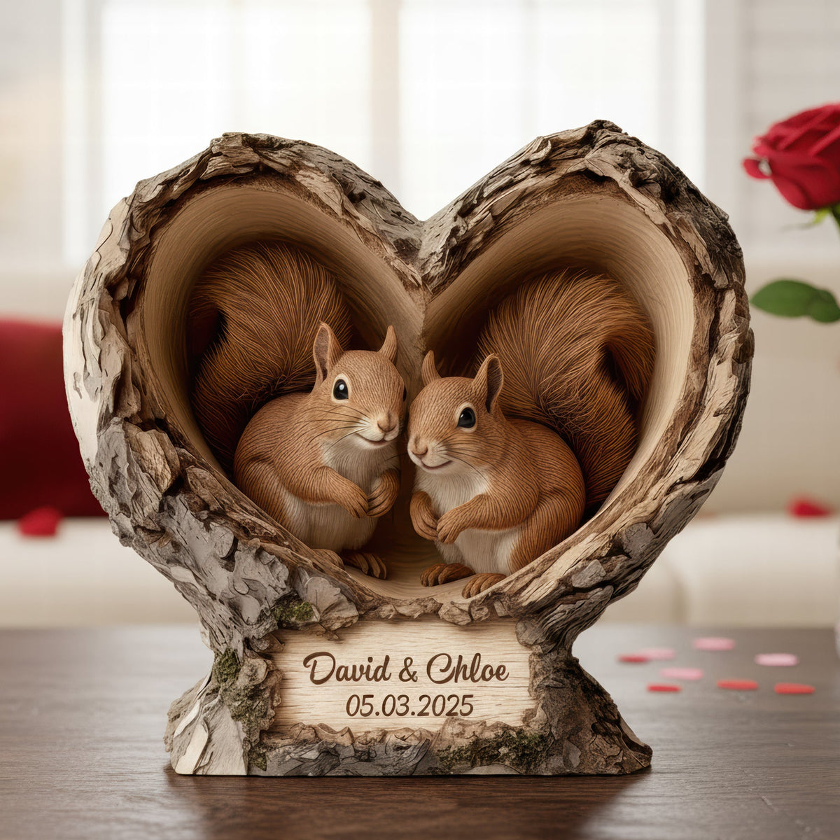 Squirrel Couple Acrylic Plaque – Personalized Gifts for Couple 04hyqn101225-Homacus