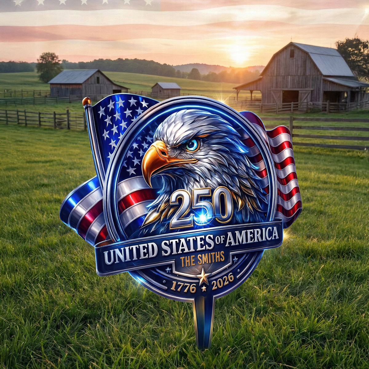 Fierce American Eagle Metal Sign - Personalized Gifts For Patriots 05qhqn250226-Homacus