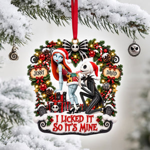 Spooky Couple Ornament - Personalized Gifts For Couple Christmas Ornament 03TYLU110926-Homacus