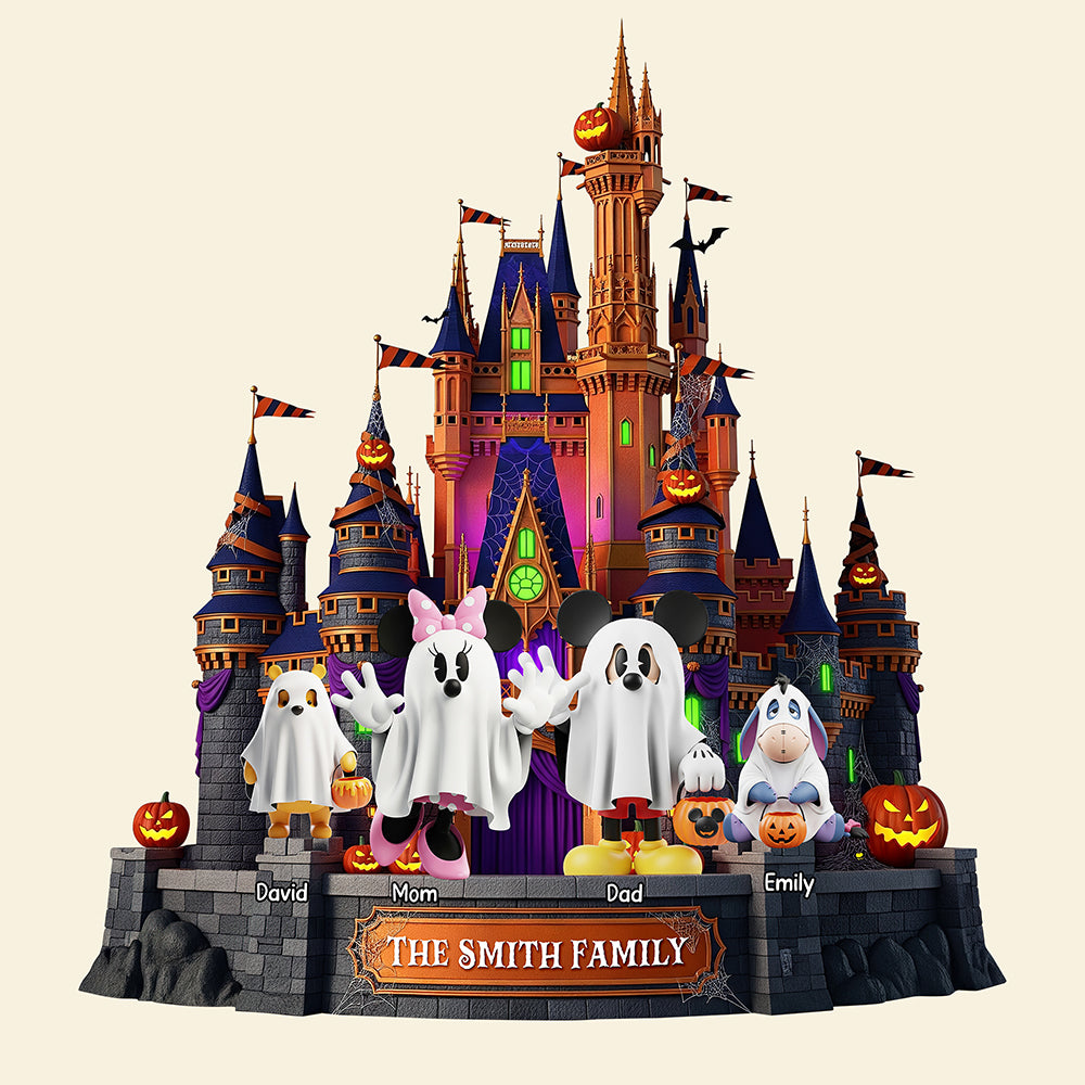 Spooky Family Wood Sign - Personalized Halloween Gifts For Family 03naqn090825-Homacus