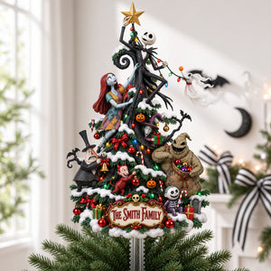 Cute Spooky Family Tree Topper - Personalized Christmas Gifts For Family 06tylu091026-Homacus