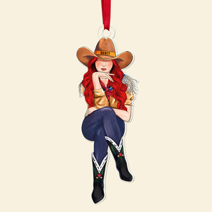Personalized Gifts For Cowgirl Acrylic Ornament 04acqn111124tm-Homacus