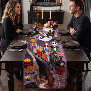 Spooky Couple Table Runner - Personalized Halloween Gifts For Couple 03haqn150826