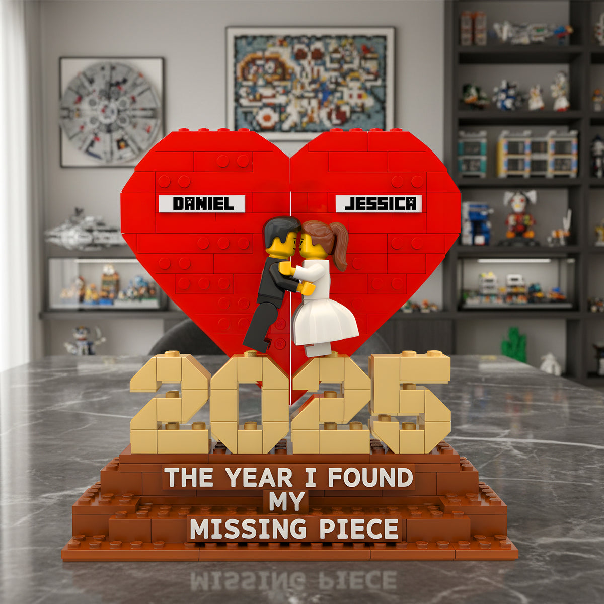 Kissing Couples Acrylic Plaque - Personalized Anniversary Gifts For Couples 01HYLU051125-Homacus