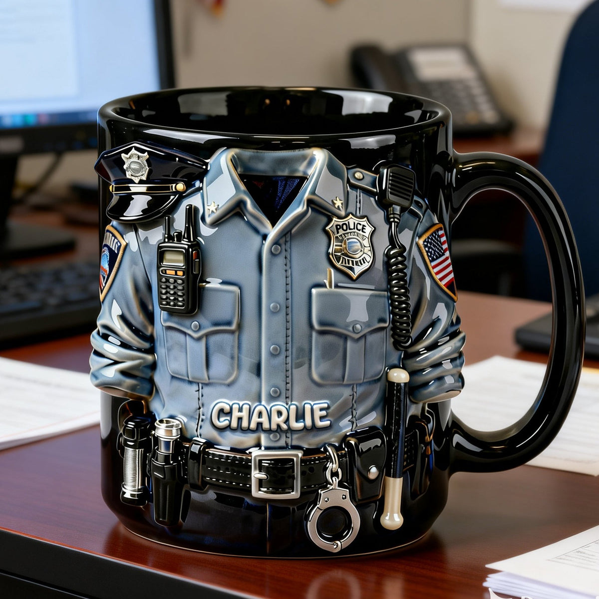Proud Officer Coffee Mug – Personalized Gift for Police Officers 01PALU170126-Homacus