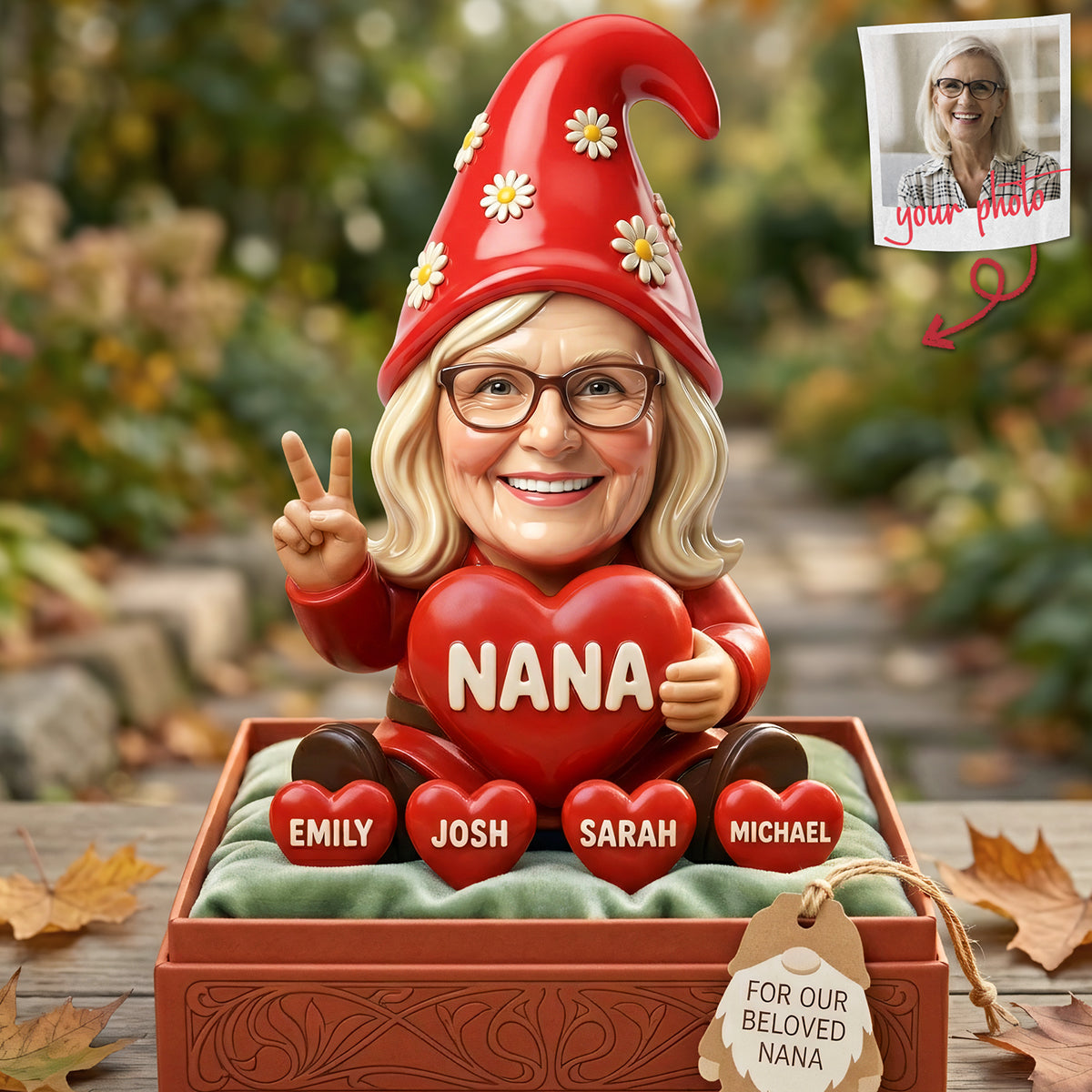 Gnome Nana Acrylic Plaque - Custom Photo Gifts For Grandmas 02nata060426-Homacus