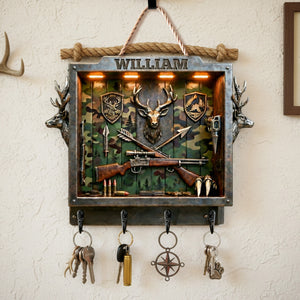 Deer Hunting Acrylic Key Hanger – Personalized Gifts For Hunters 02tgmg231225-Homacus