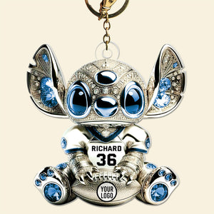 Personalized Gifts For Football Lovers Keychain, Cute Character 05TGQN250325-Homacus