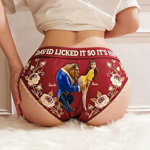 Playful Couple Women's Brief - Personalized Gift For Her 02OHLU280126-Homacus