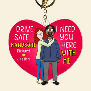 Personalized Gifts For Couple Keychain I Need You Here With Me 04QHQN050225HG-Homacus
