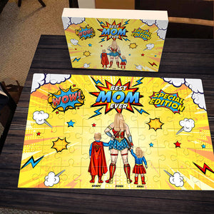 Personalized Gifts For Mom Jigsaw Puzzle Mother's Day Super Mom 01ACQN280325PA-Homacus