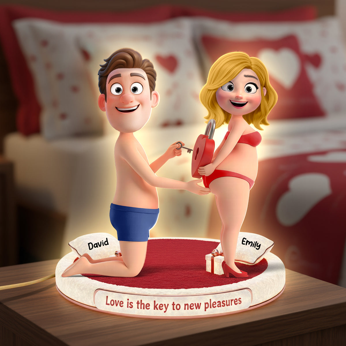 Love Is The Key Light Box Personalized Gifts For Couple 06OHQN081225-Homacus