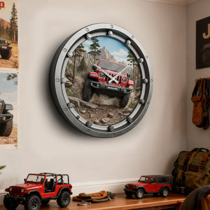 Adventure Off-Road Car Wall Clock - Personalized Gifts For Off-road Lovers 02KILU231225-Homacus