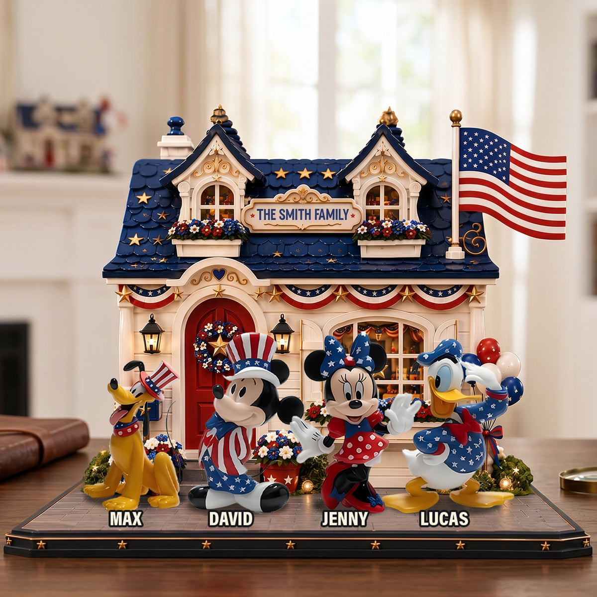 Patriotic Storybook Family Acrylic Plaque - Personalized 250th Anniversary Gift For Family 02TOTN010626