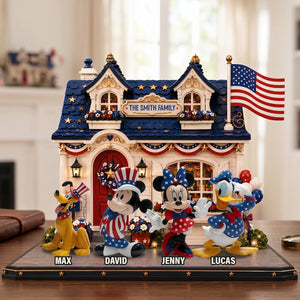 Patriotic Storybook Family Acrylic Plaque - Personalized 250th Anniversary Gift For Family 02TOTN010626