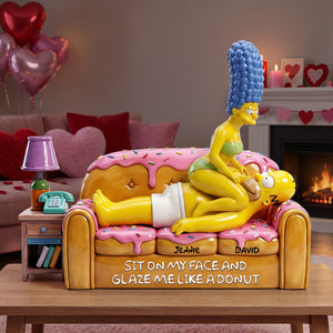 Couple On Donut Couch Acrylic Plaque - Personalized Gifts For Couple 02QHLU240126-Homacus