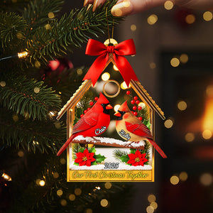 Couple Cardinal Christmas Ornament - Personalized Gifts For Couple 02pgta080925-Homacus