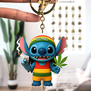 Cute Tropical Alien Acrylic Keychain - Personalized Gifts For Weed Lovers 06TOQN030625-Homacus