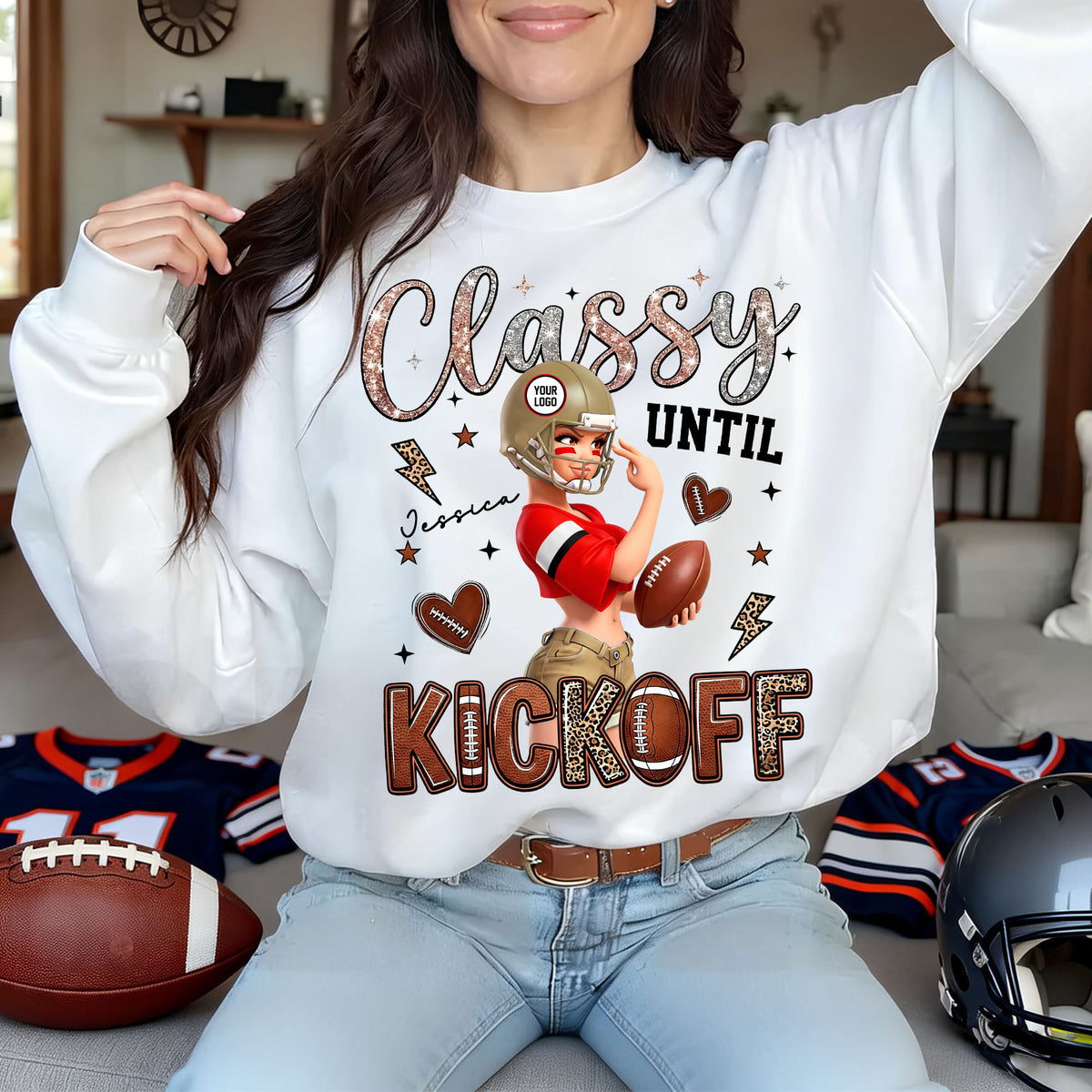 Classy Until Kickoff Shirt - Personalized Gift For Sport Lovers 03HULU130126-Homacus