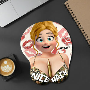 Fierce Hunting Girl Mouse Pad - Personalized Gift For Hunting Lovers 02NALU261225-Homacus