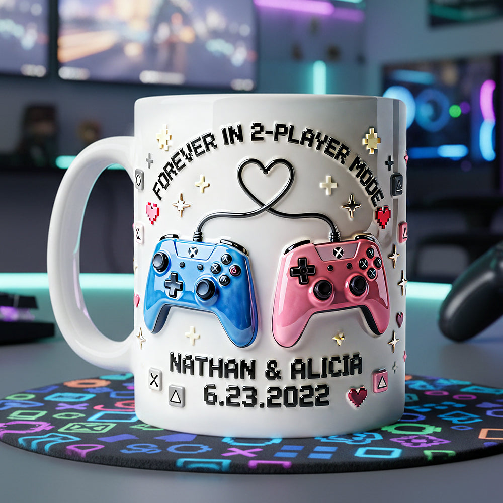 Game Controller Couple Coffee Mug - Personalized Gifts For Couple 03nata060126-Homacus