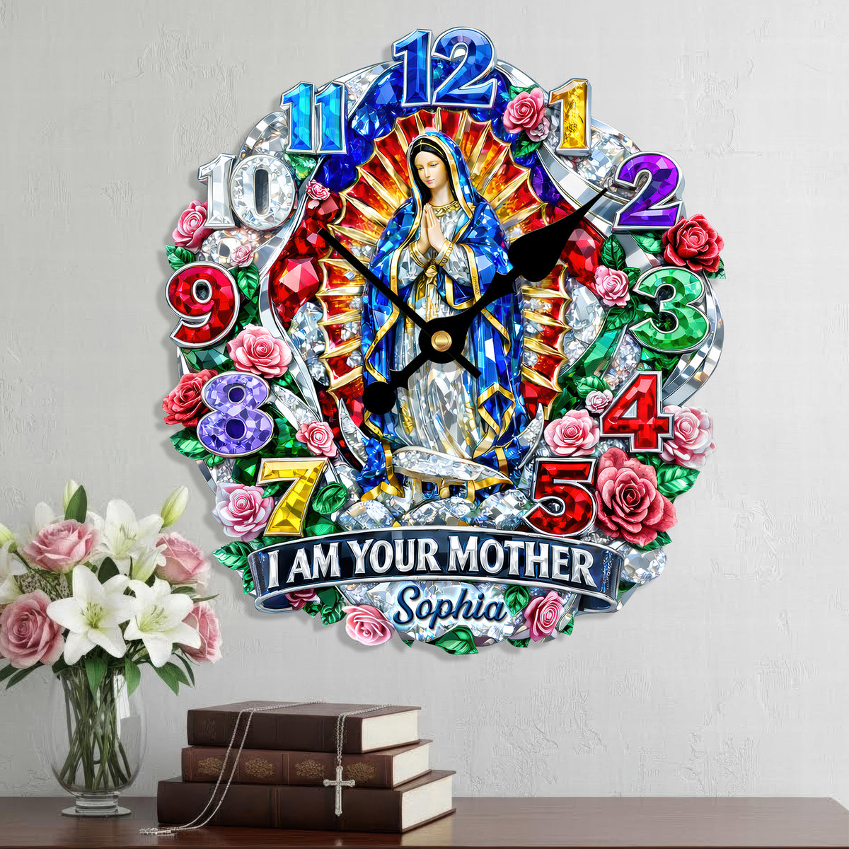 Our Lady of Guadalupe Acrylic Clock - Personalized Gifts For Christian 02huqn231225-Homacus