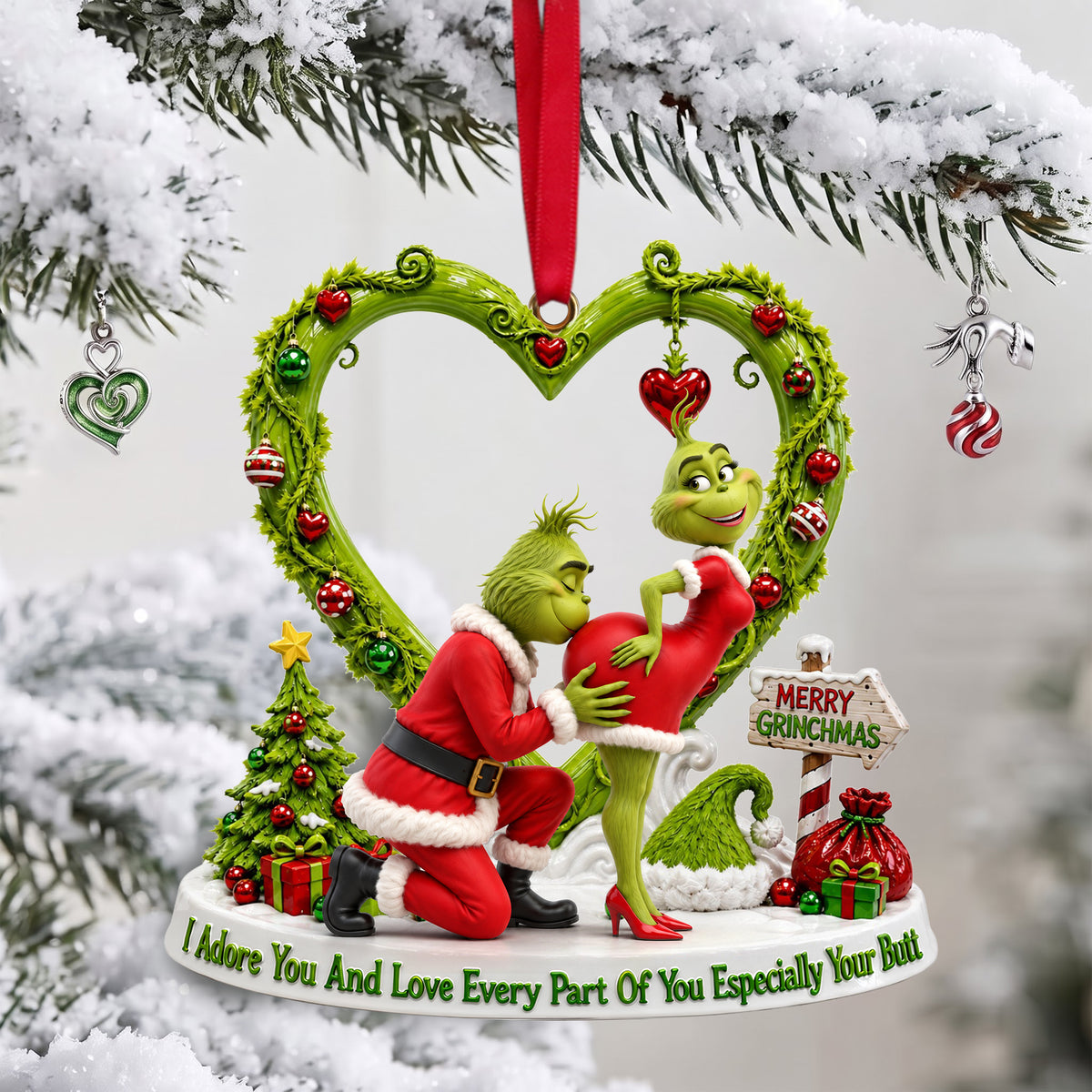 Festive Trouble Couple Ornament - Personalized Christmas Gifts For Couple 06ohlu150926-Homacus
