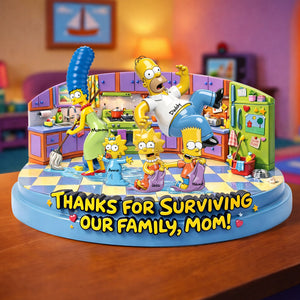 Mom Surviving Our Family Acrylic Plaque - Personalized Gifts For Mom 02TYLU090326-Homacus