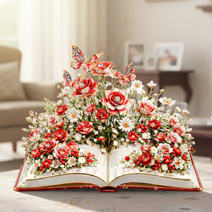 Blooming Garden Book Acrylic Plaque - Personalized Gifts For Mom 03OHMG050226-Homacus