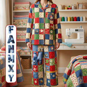 Sewing Patchwork Pajama Set - Personalized Gifts For Sewing Lovers 03pamg101225-Homacus